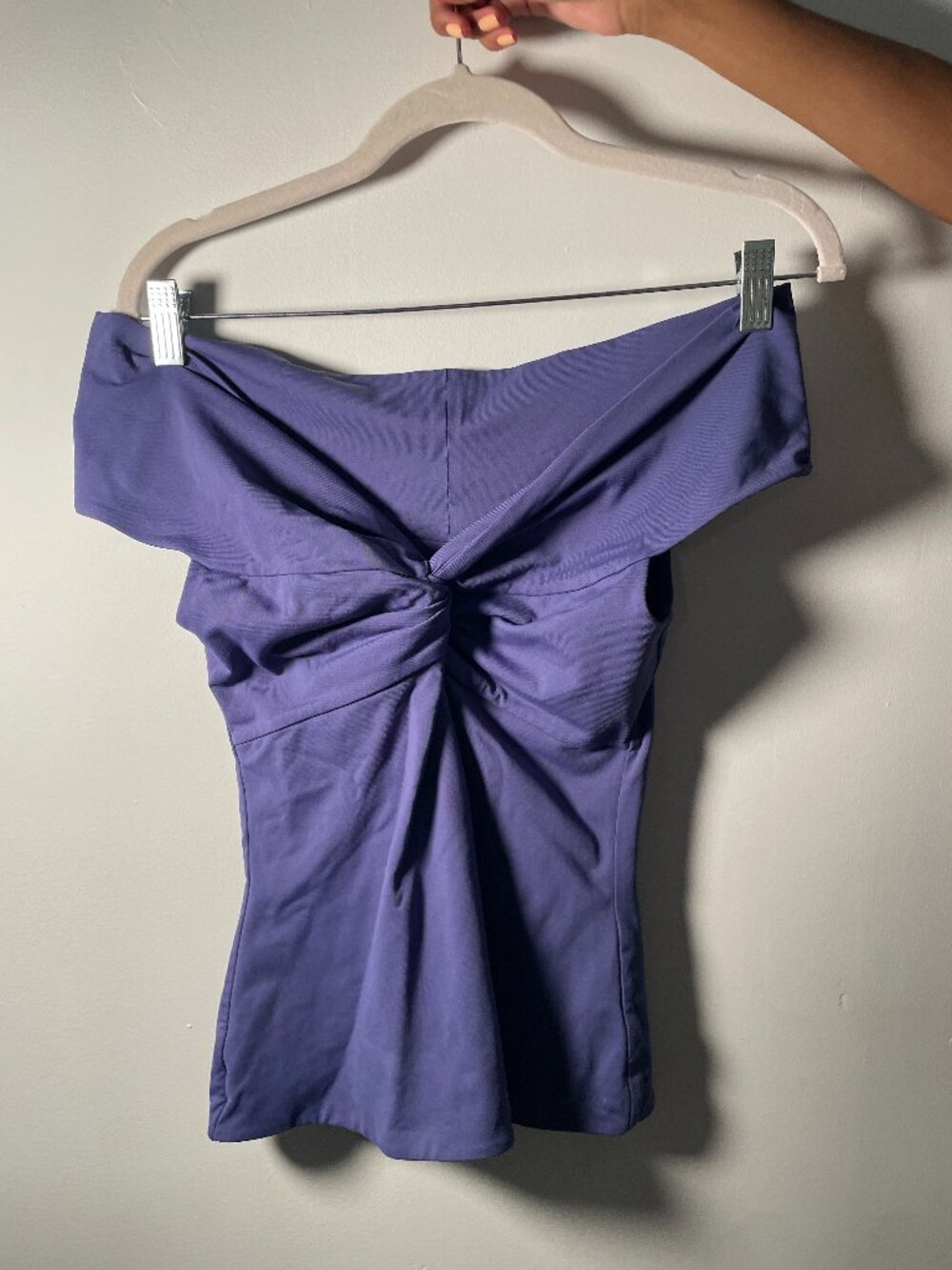 Artizia Contour Deep Purple Off the Shoulder Top (Medium)